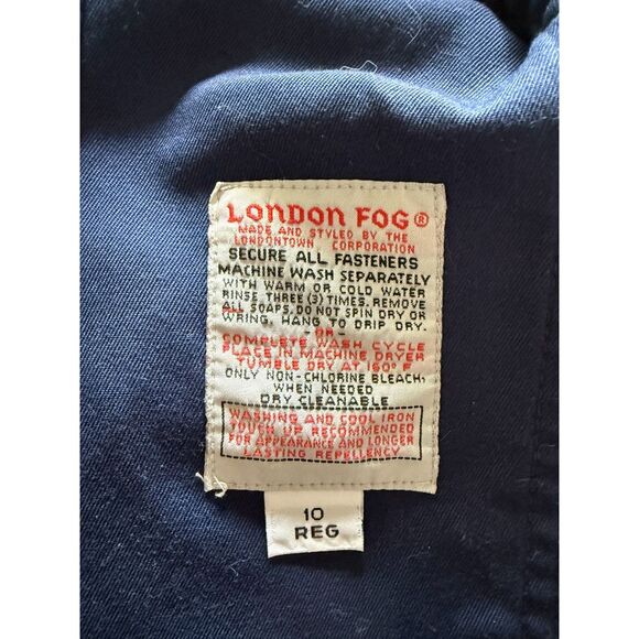 Vintage London Fog Beige Trench Coat Women 10 R Made in Korea Classic 80s - Picture 6 of 8